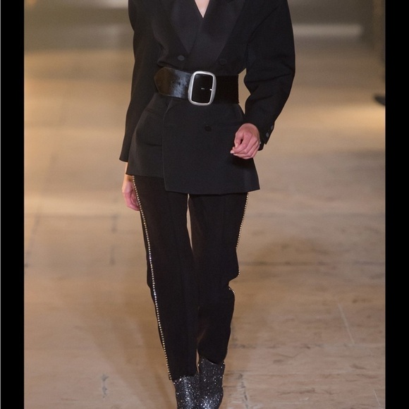 Isabel MARANT runaway Black Velvet PHILEA Swarovski Crystal Pants trousers - Picture 13 of 15